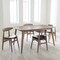 Baxton Studio Edna Black Faux Leather and "Oak" Finishing Wood 5-PC Dining Set 126-6941-6942 - alternate 4
